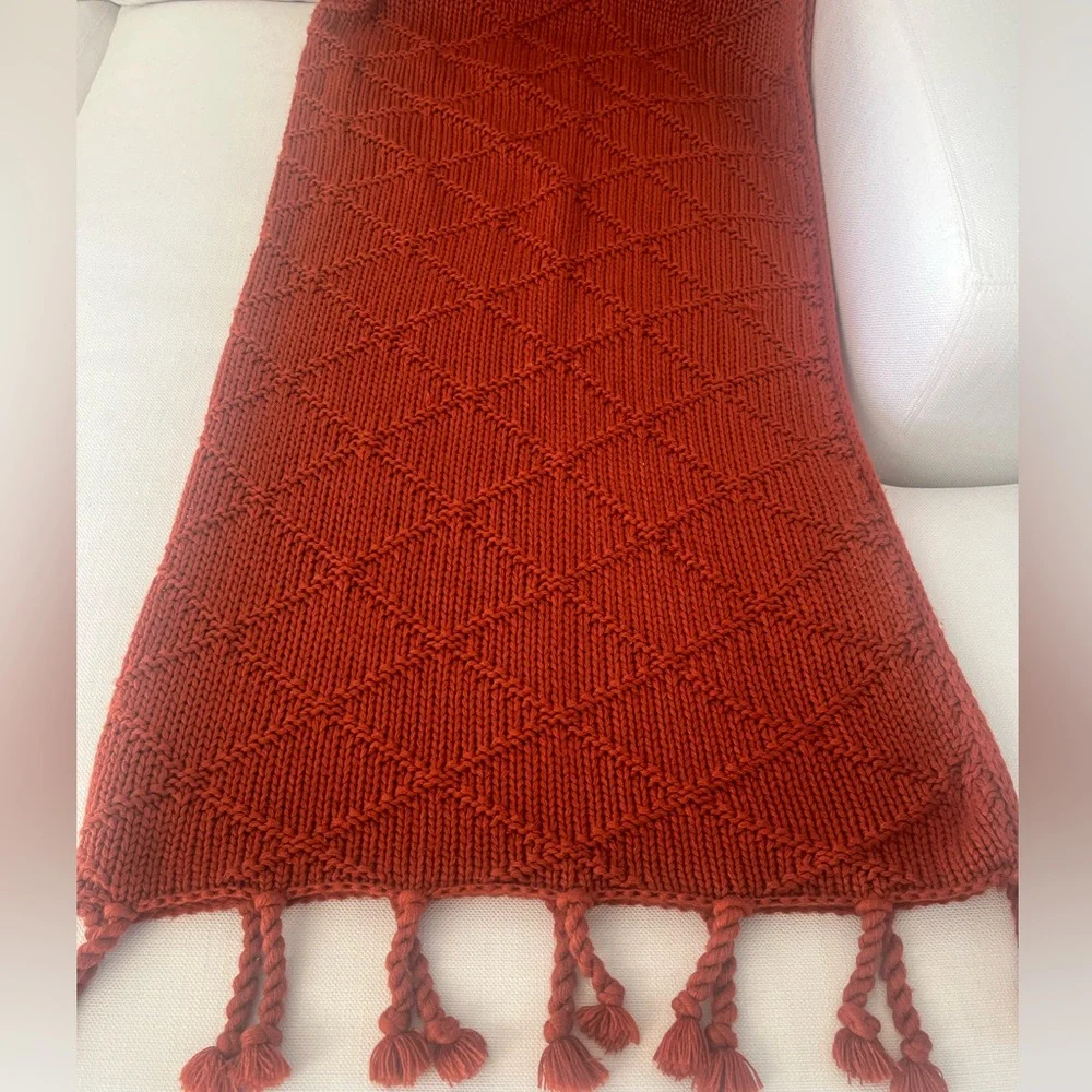 Pottery Barn Terracotta Knit Throw